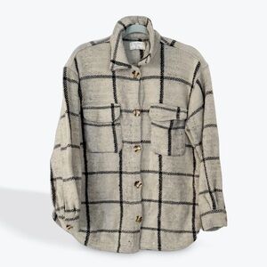 Z Supply Utility Jacket in Black and Cream